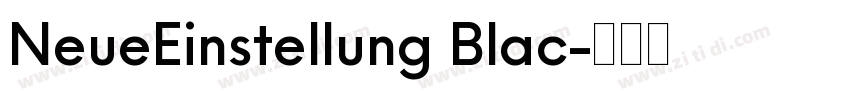 NeueEinstellung Blac字体转换